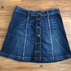 Denim Skirt- Dark wash
